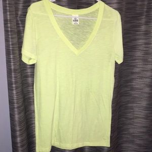 Victoria secret PINK yellow v-neck